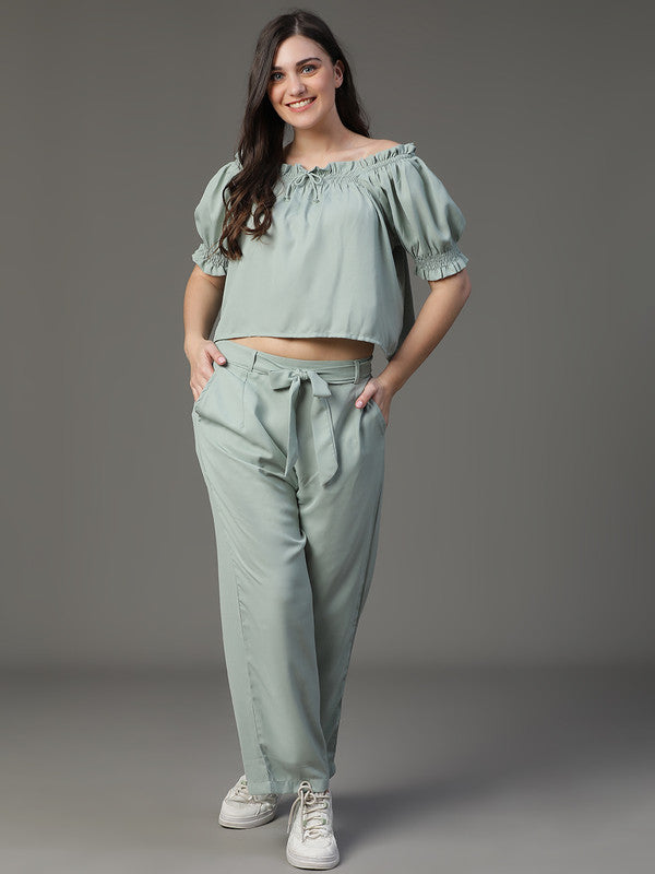Green Summer cool Coord Set