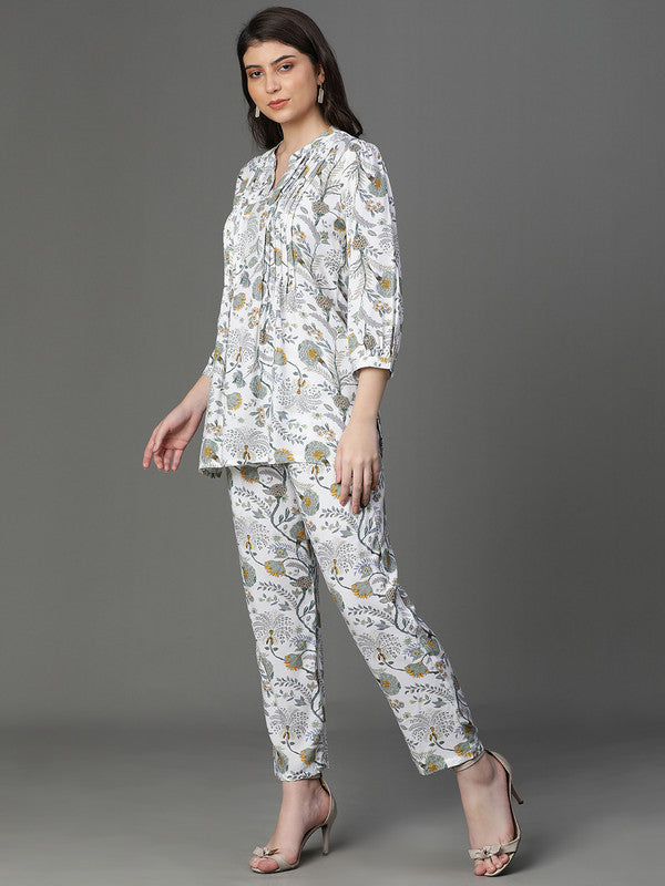 White Floral Coord set