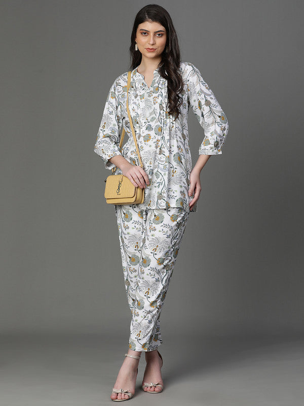 White Floral Coord set