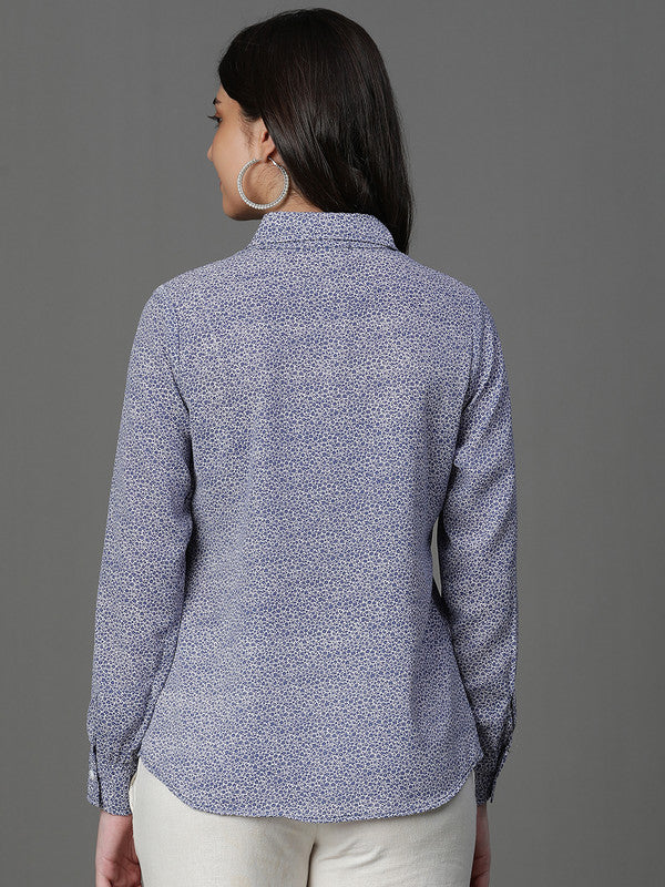 Blue Printed shirt